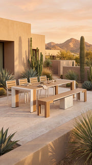 Transformer Table outdoor dining set by Transformer Table with extendable table and matching chairs