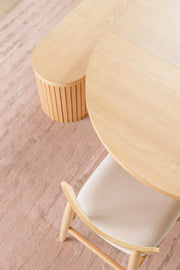 Transformer Table Round Dining Table in modern wood finish