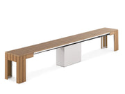 Transformer Table outdoor bench by Transformer Table in a modern outdoor setting
