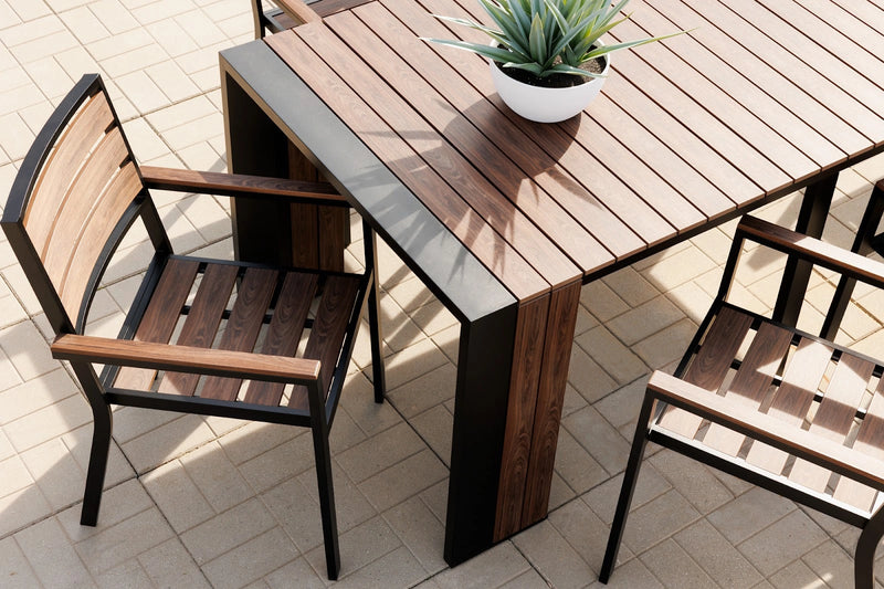 Transformer Table outdoor dining chair in a modern design for patio or outdoor seating