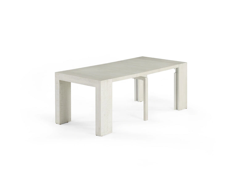 Transformer Table dining table shown in its expanded configuration for flexible seating.