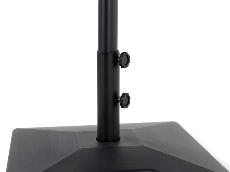 Transformer Table outdoor patio umbrella with canopy and central pole for outdoor seating areas