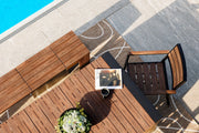 Transformer Table outdoor dining table in a modern design for patio or garden use