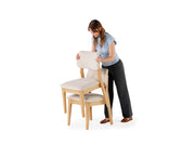 Transformer Table Eclipse dining chair in black, side view