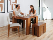 Transformer Table dining set with expandable table and matching dining chairs