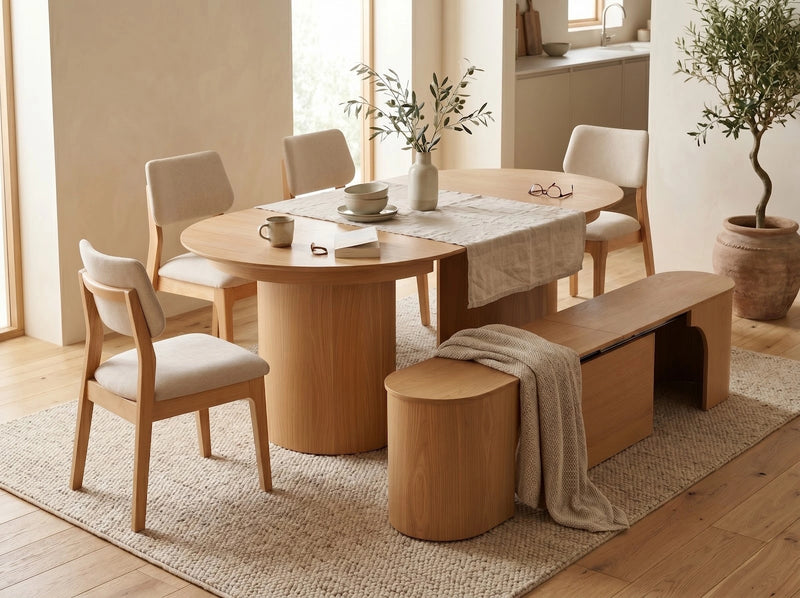 Transformer Table Eclipse dining set with expandable dining table and matching chairs