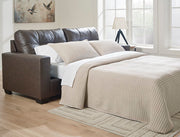 Ashley Furniture Barlin Mills sleeper sofa with plush fabric and fold-out bed, shown in a stylish living room setting.
