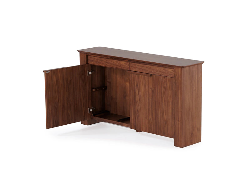 Transformer Table Nova Sideboard buffet in a modern wood design with spacious storage cabinets