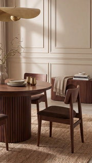 Transformer Table round dining set with expandable round table and matching dining chairs