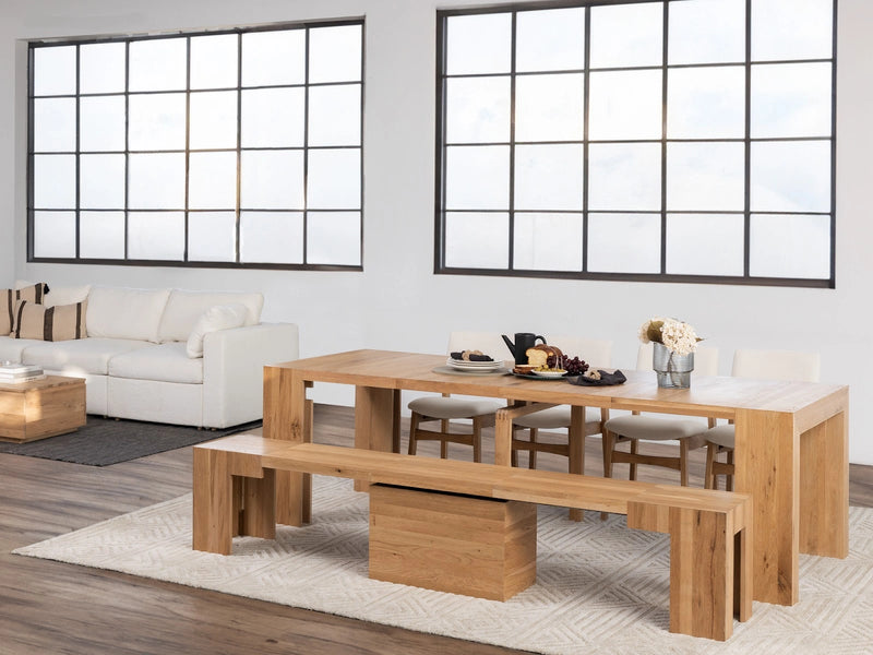 Transformer Table Transformer Dining Set with extendable dining table and matching chairs