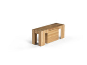 Transformer Table Transformer Bench, a minimalist wooden bench with a sturdy frame and clean lines