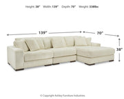 Ashley Furniture Lindyn living room set featuring a sofa and loveseat with neutral upholstery and modern design.