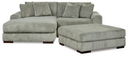 Ashley Furniture Lindyn living room set with sectional sofa and coordinating coffee table in a modern, stylish design.