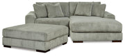 Ashley Furniture Lindyn living room set with sofa and armchair in a modern design, featuring neutral fabric upholstery.