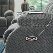 Ashley Furniture observation power recliner with USB port, featuring plush cushioning and a sleek, modern design.