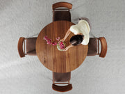 Transformer Table round dining table in a modern wood finish