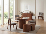 Transformer Table Eclipse dining set with extendable table and matching dining chairs in a modern finish