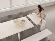 Transformer Table expandable dining table in a modern wood finish