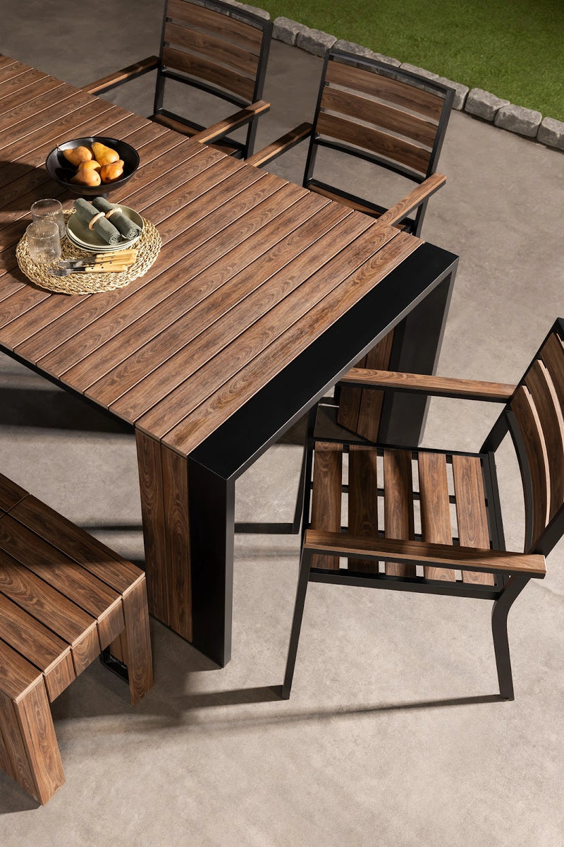 Transformer Table outdoor dining table by Transformer Table in a modern wood finish