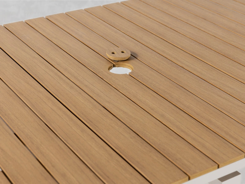 Transformer Table outdoor dining table by Transformer Table, shown in an expanded configuration