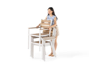 Transformer Table outdoor dining chair in durable black finish for patio and outdoor seating
