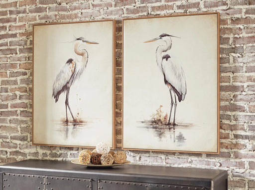 Ashley Furniture Aubinell Wall Art set of 2 with modern abstract designs for stylish home decor.