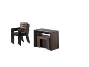Transformer Table outdoor dining set with extendable table and matching chairs