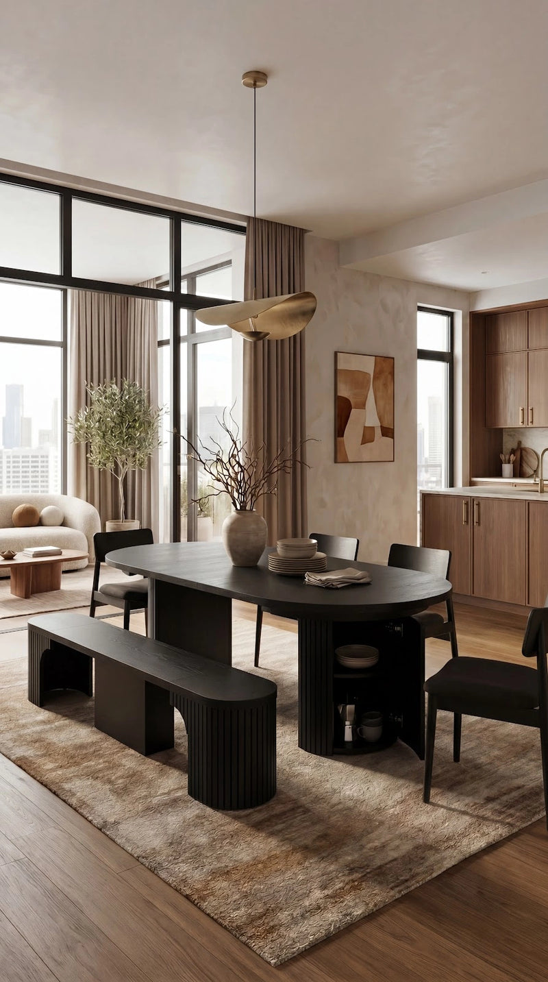 Transformer Table round dining set with expandable round table and matching chairs