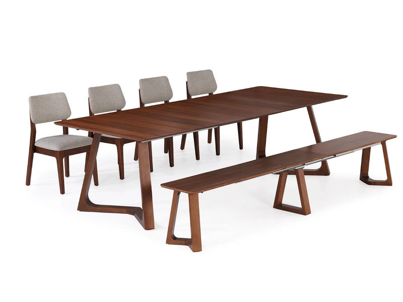 Transformer Table Nova dining set by Transformer Table, showing a modern extendable dining table with matching chairs