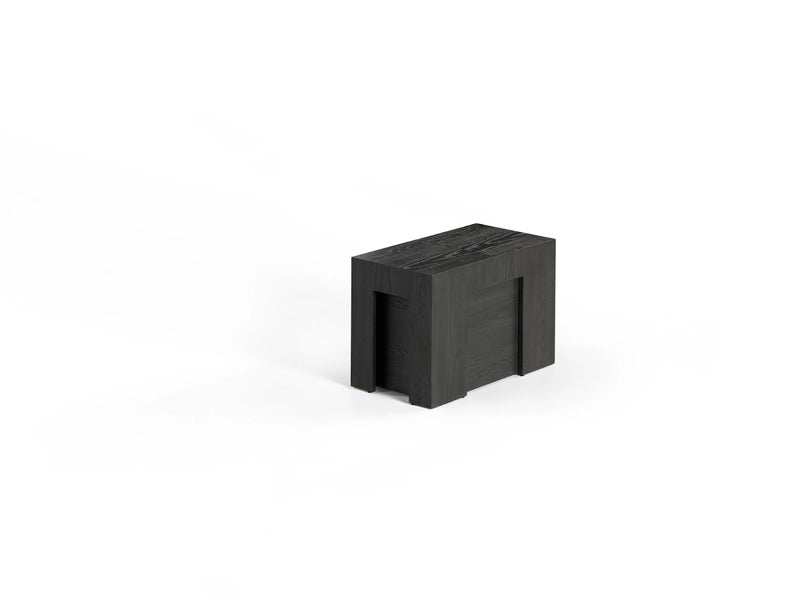 Transformer Table Transformer Bench in a modern wood design folded for compact seating