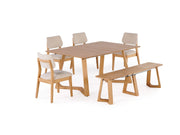 Transformer Table Nova dining set with extendable dining table and matching chairs in a modern design