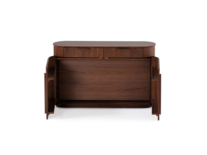 Transformer Table Eclipse sideboard buffet in a modern design, shown in a neutral finish