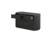 Transformer Table round sideboard buffet cabinet in a modern wood finish