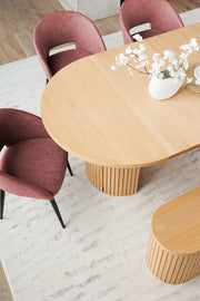 Transformer Table round dining table in a modern wood finish