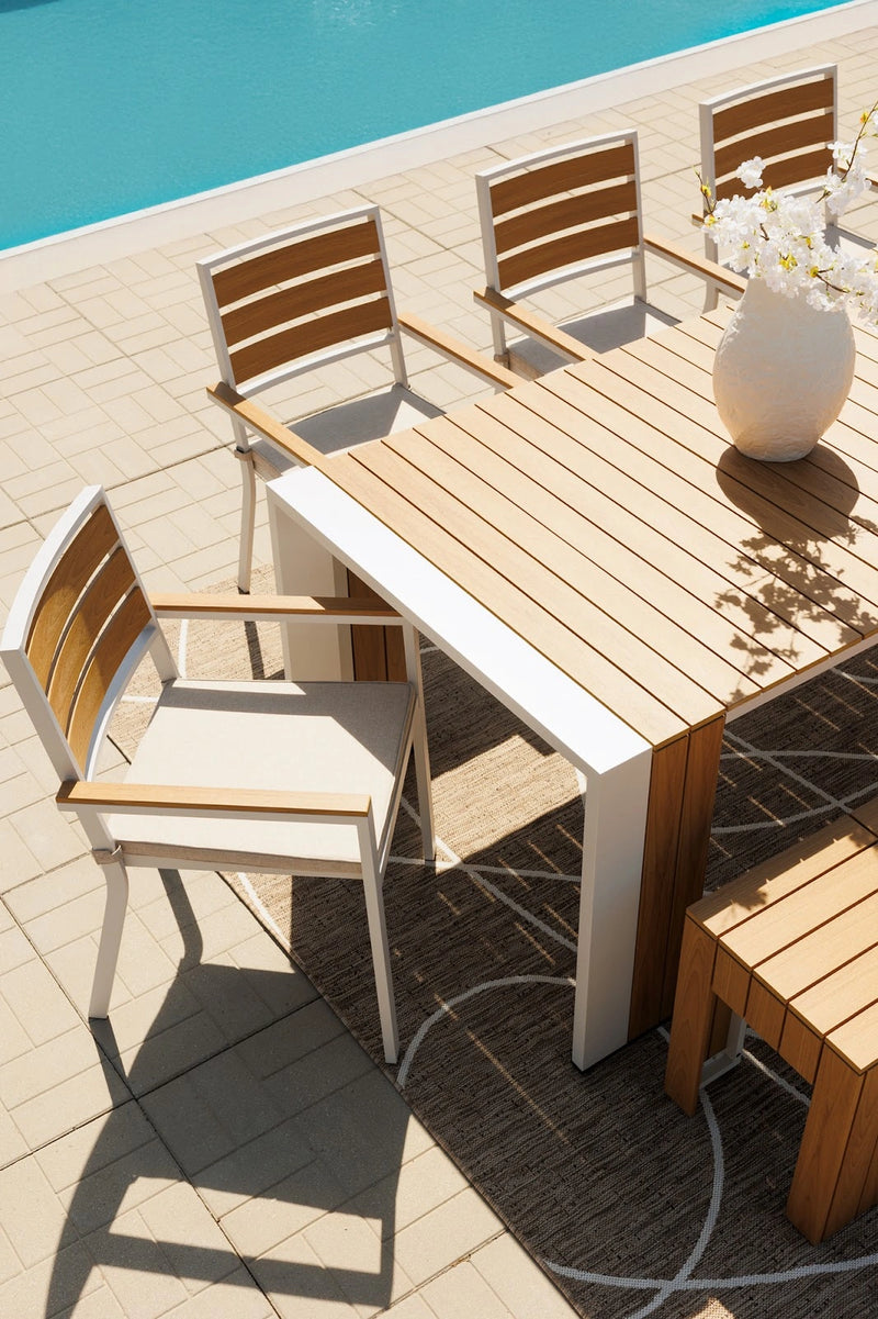 Transformer Table outdoor dining table by Transformer Table in a modern patio setting