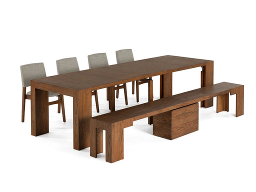Transformer Table dining set with expandable table and matching dining chairsաժողով