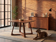 Transformer Table Nova dining table in a modern design, shown extended for multiple guests