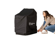 Transformer Table outdoor chair stack cover in black fabric for protecting stacked chairs