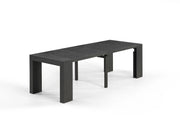 Transformer Table dining table in extended configuration with a modern wood finish