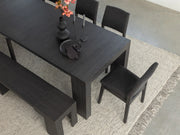 Transformer Table dining set with expandable table and coordinating dining chairs.