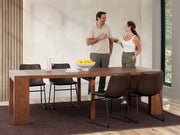 Transformer Table expandable dining table in a modern wood finish