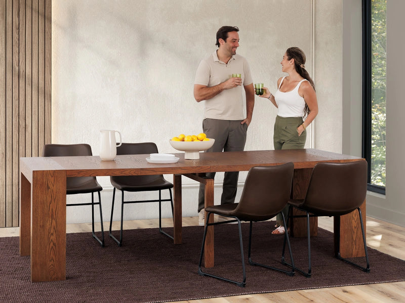 Transformer Table expandable dining table in a modern wood finish