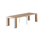 Transformer Table outdoor dining table by Transformer Table in a modern wood finish