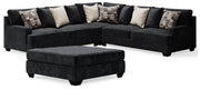 Ashley Furniture Lavernett living room set with sofa and loveseat, featuring neutral upholstery and modern design.