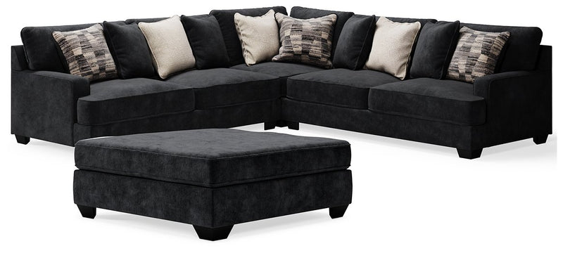 Ashley Furniture Lavernett living room set with sofa and loveseat, featuring neutral upholstery and modern design.
