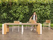 Transformer Table outdoor dining table by Transformer Table, modern expandable design shown outdoors