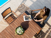 Transformer Table outdoor dining table with expandable design in a contemporary finish