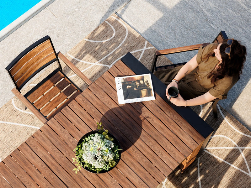 Transformer Table outdoor dining table with expandable design in a contemporary finish