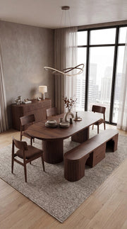 Transformer Table round dining set with expandable round table and matching chairs
