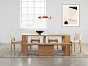 Transformer Table Transformer Dining Set with extendable dining table and matching benches